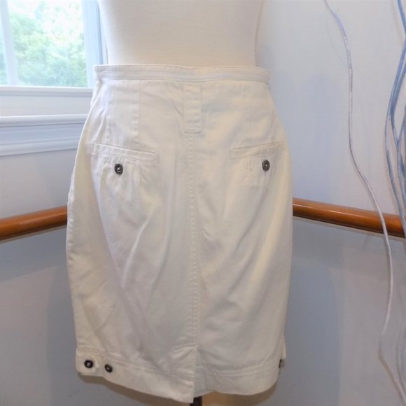 ESPRIT SPORT Vintage Cream 100% Cotton Skirt Size 7/8 High Waist - Picture 2 of 2